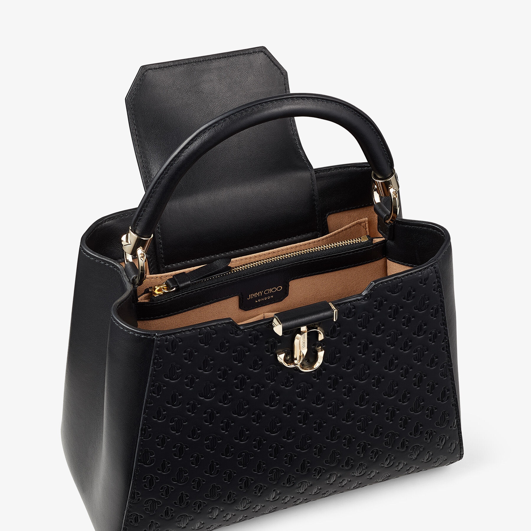 Varenne Top Handle M
Black JC Monogram Print and Leather Top Handle Bag - 2
