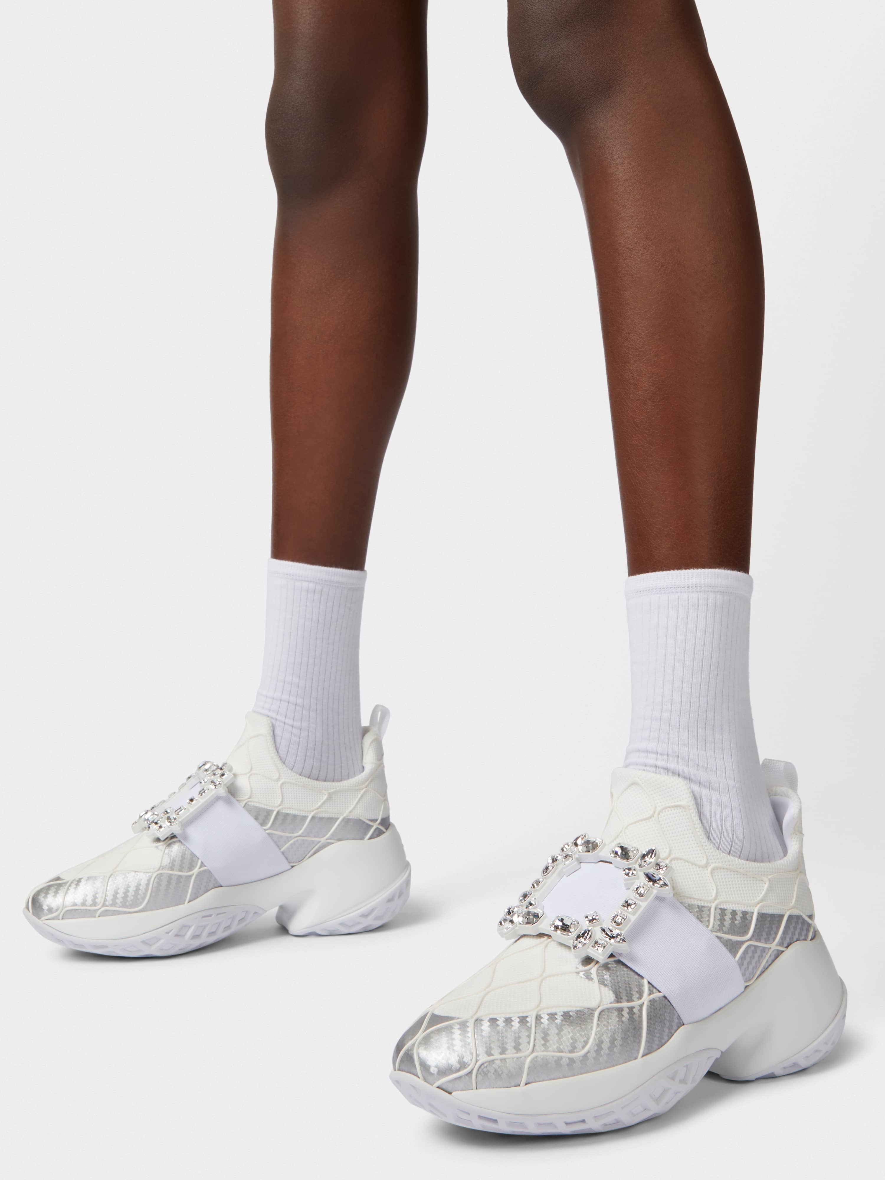 Viv' Run Technical Strass Buckle Sneakers in Technical Fabric - 8