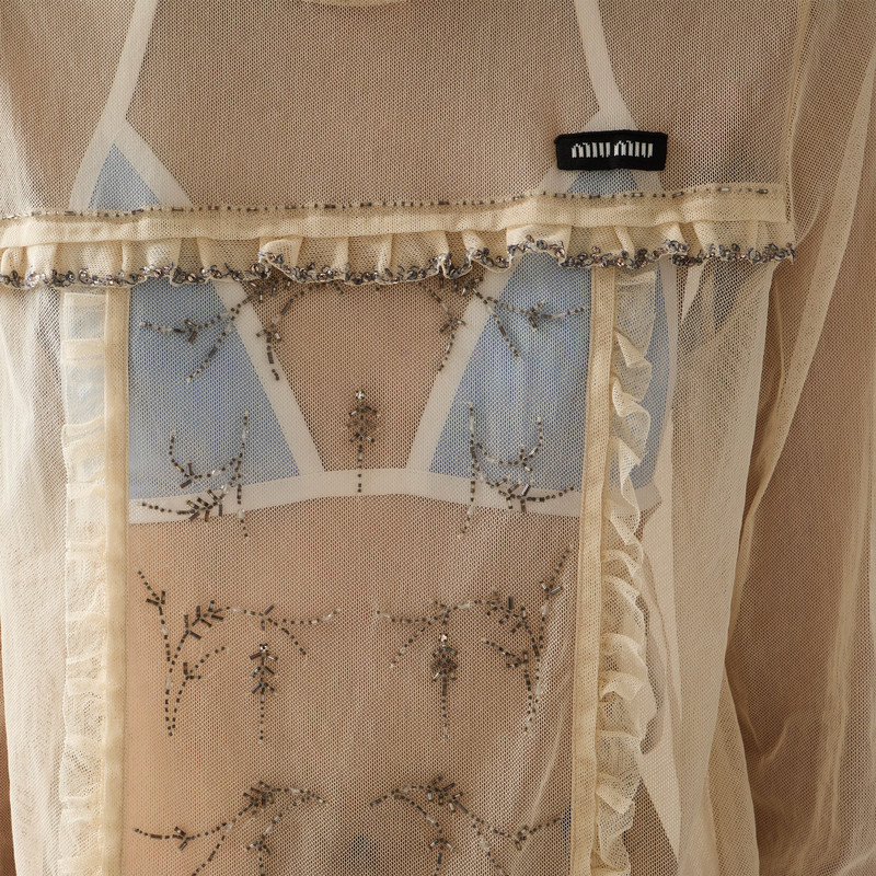 Embroidered tulle top 6