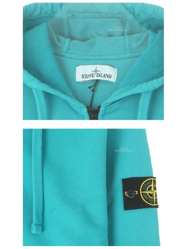 Wappen Patch Pocket Zip Up Hoodie Blue Sky - 6