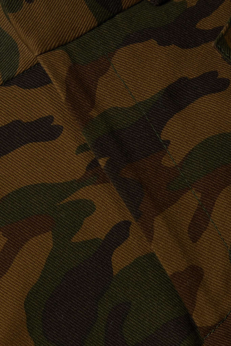 Zip-detailed camouflage-print cotton-twill tapered cargo pants 5