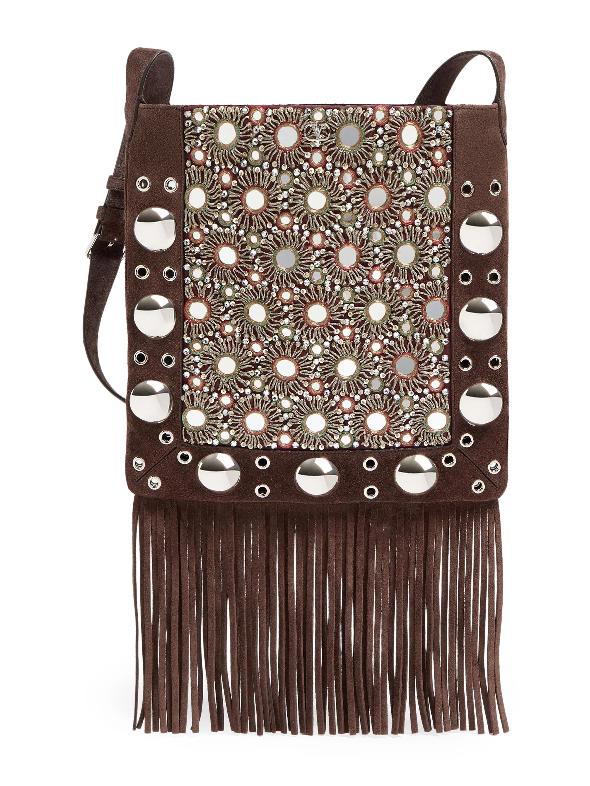 Women's Nellcote Embroidered Crossbody Bag - Brown Multicolor - 1