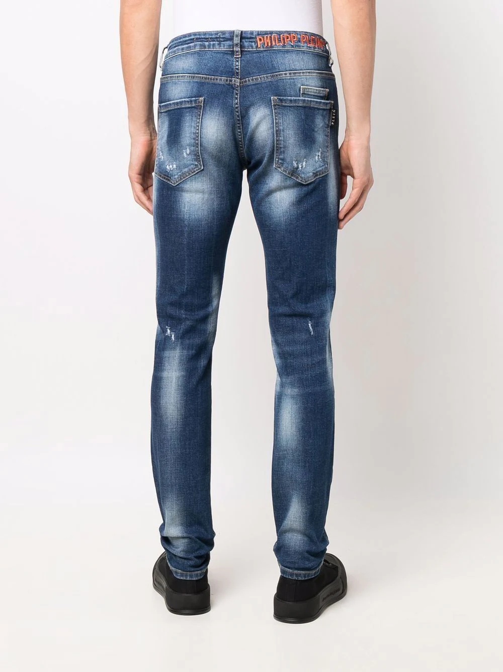 distressed slim-fit jeans - 4