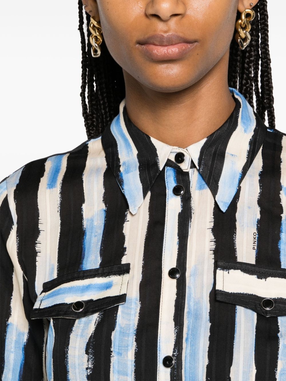Assente striped cotton shirtdress - 5