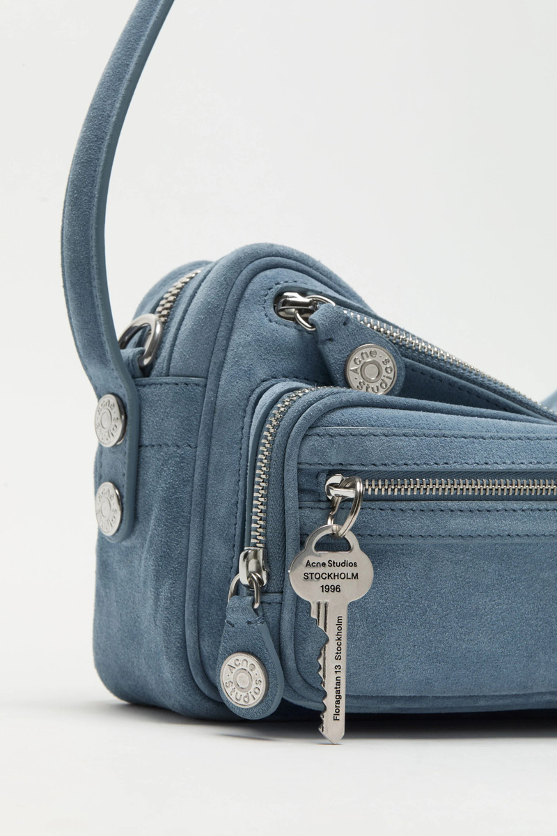 Camero Party Suede Bag - Denim Blue 5