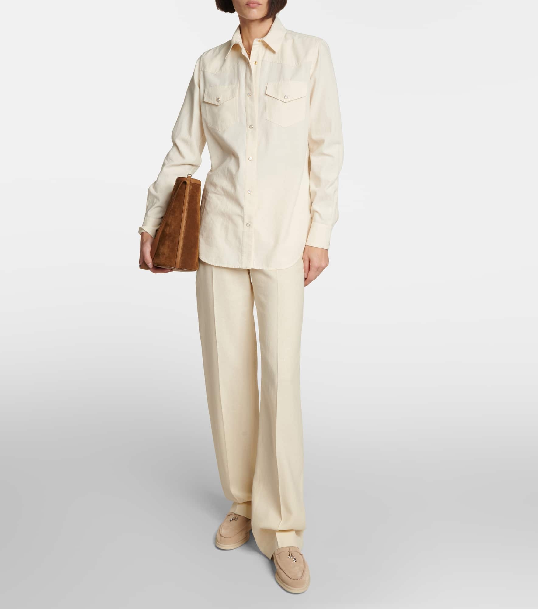 Yelena cotton chambray shirt - 2