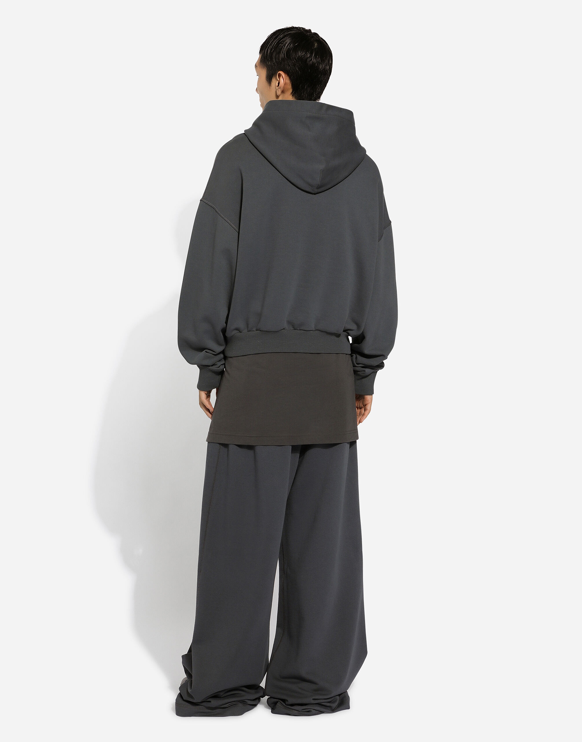 Cropped hoodie with Dolce&Gabbana logo - 3