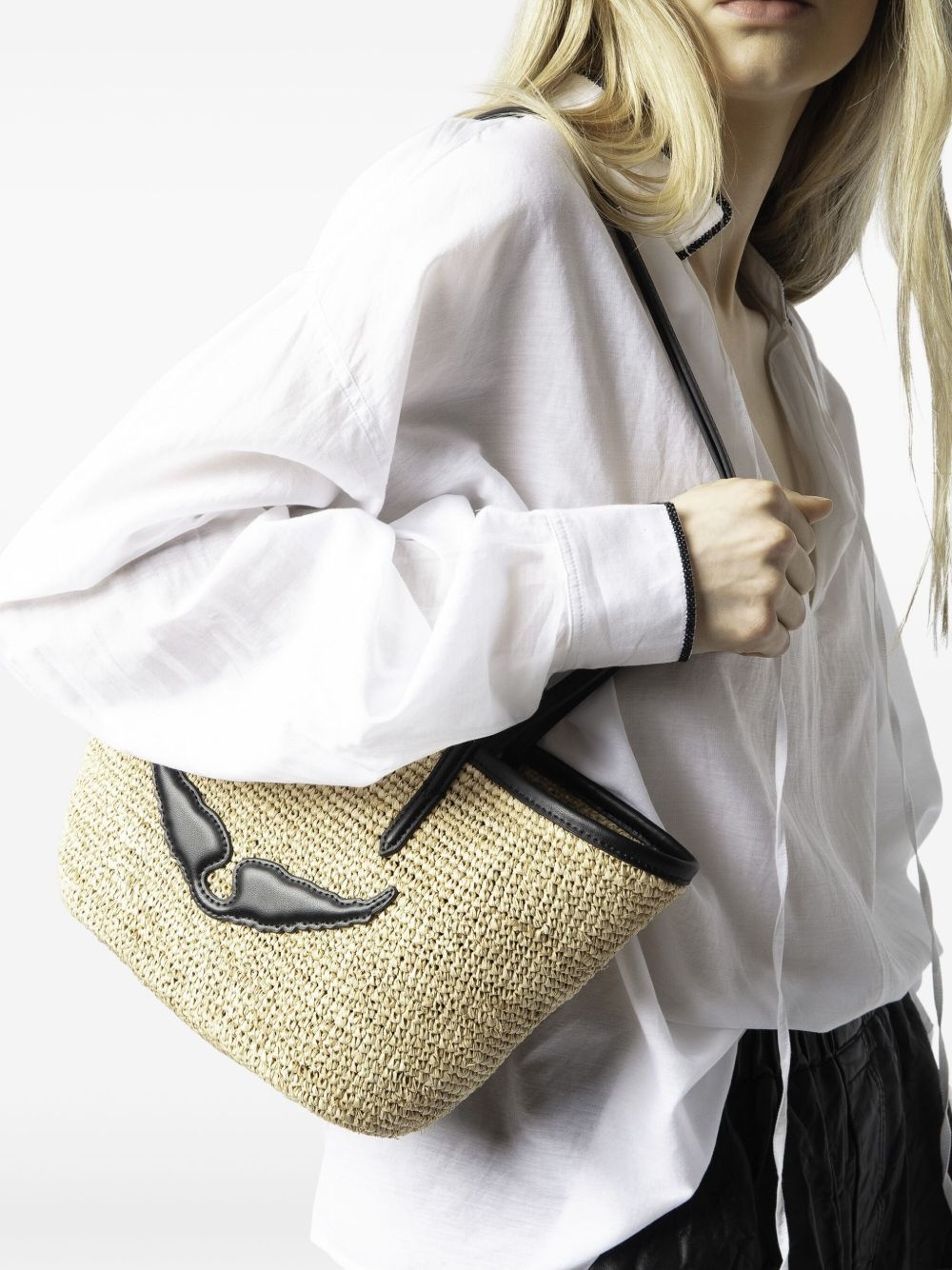 mini Wings basket beach bag - 2
