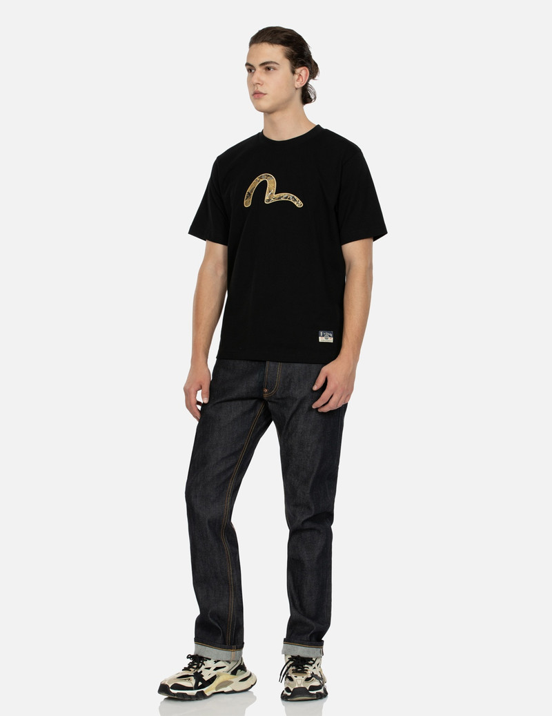 SEA GOD PRINT AND SEAGULL BROCADE APPLIQUÉ  REGULAR FIT T-SHIRT 3