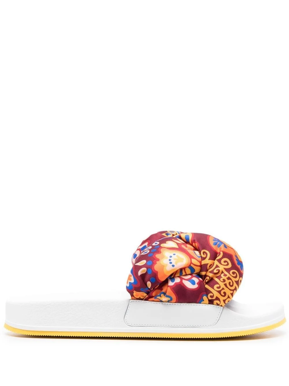 Treccia embroidered slides - 1