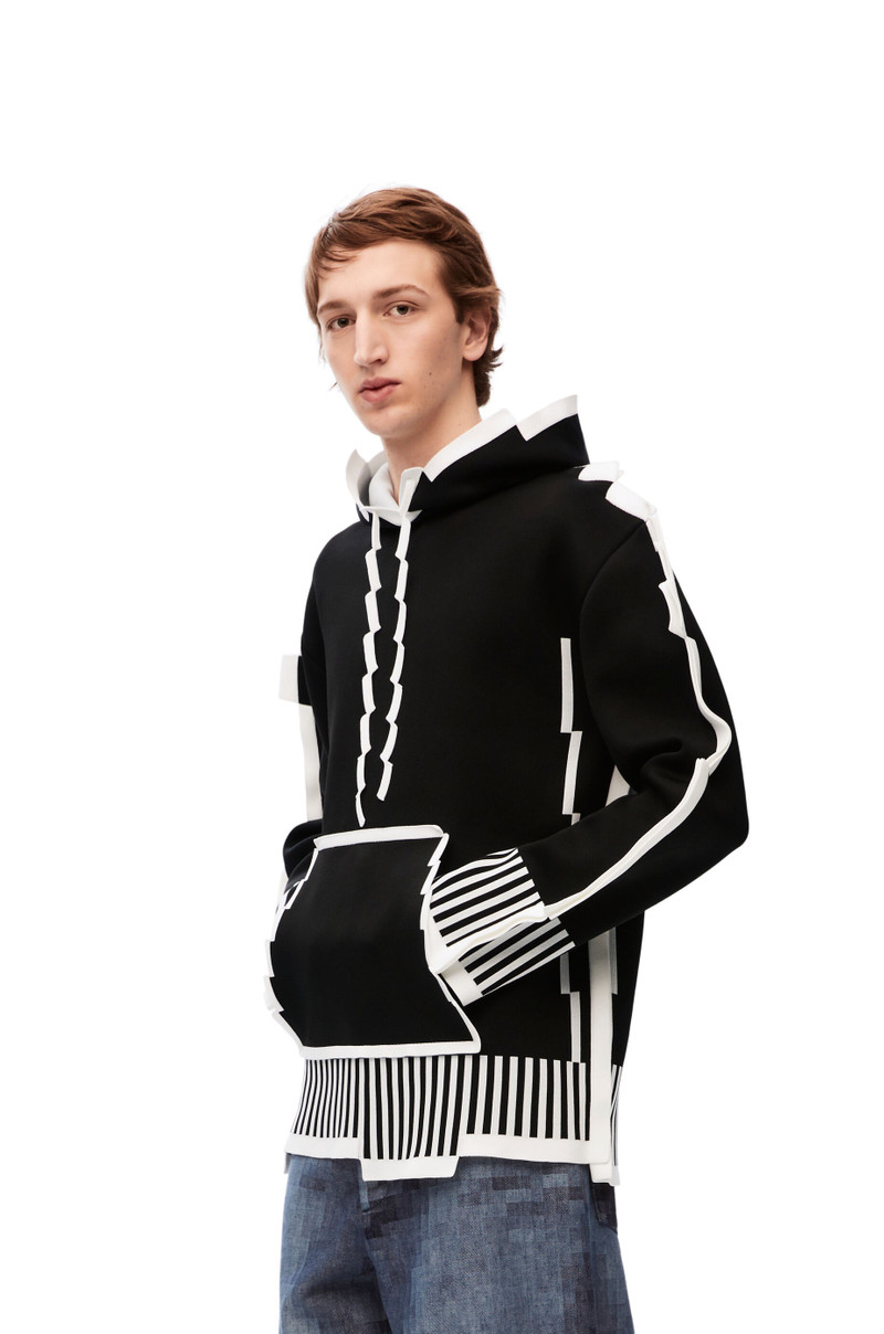 Pixelated hoodie in technical knit 3