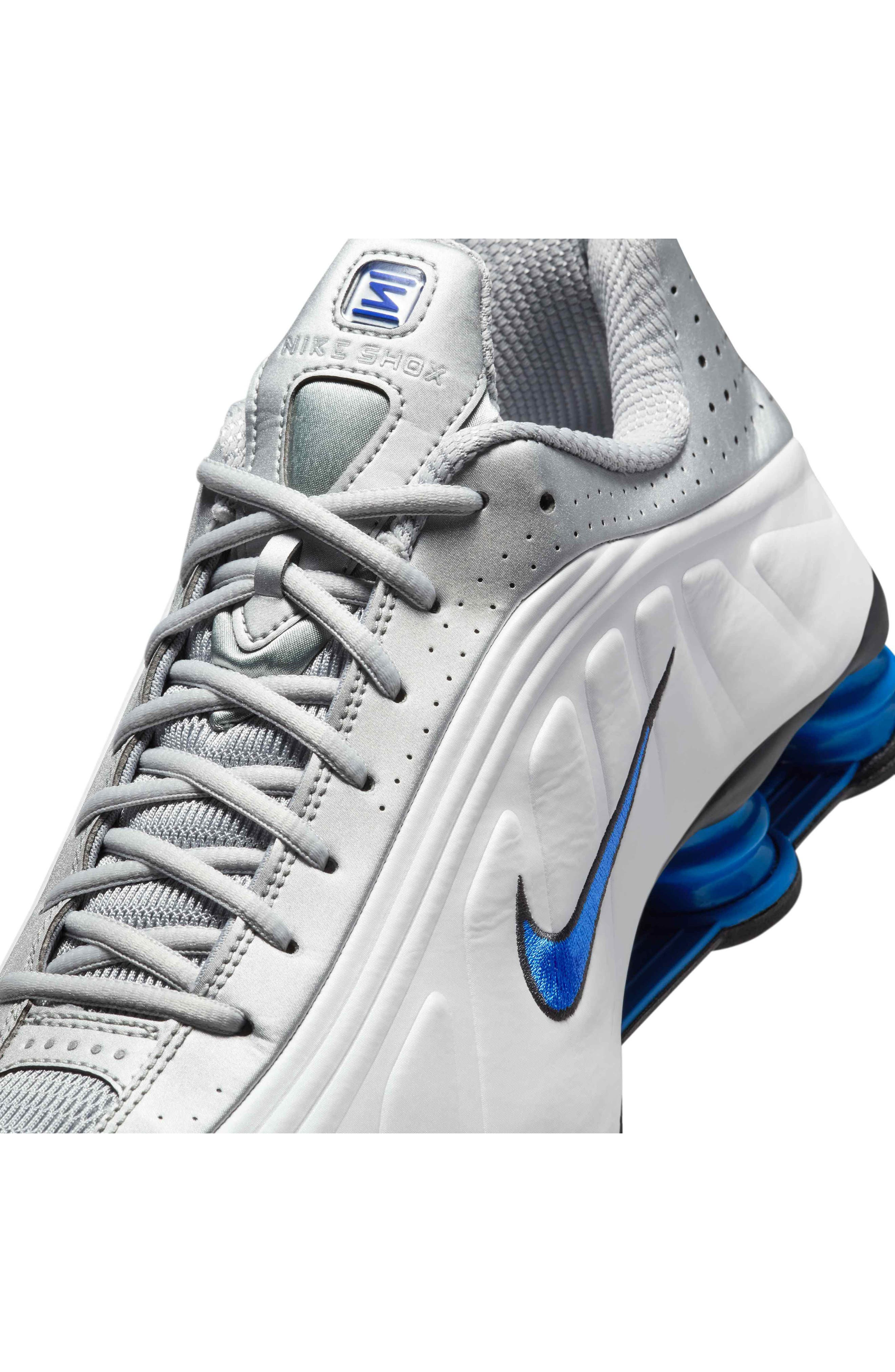 Nike Shox R4 Sneaker in White/Racer Blue at Nordstrom - 8