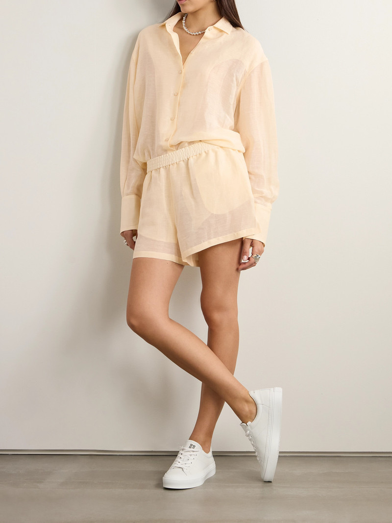 Givenchy Silk And Linen-blend Shorts outlook