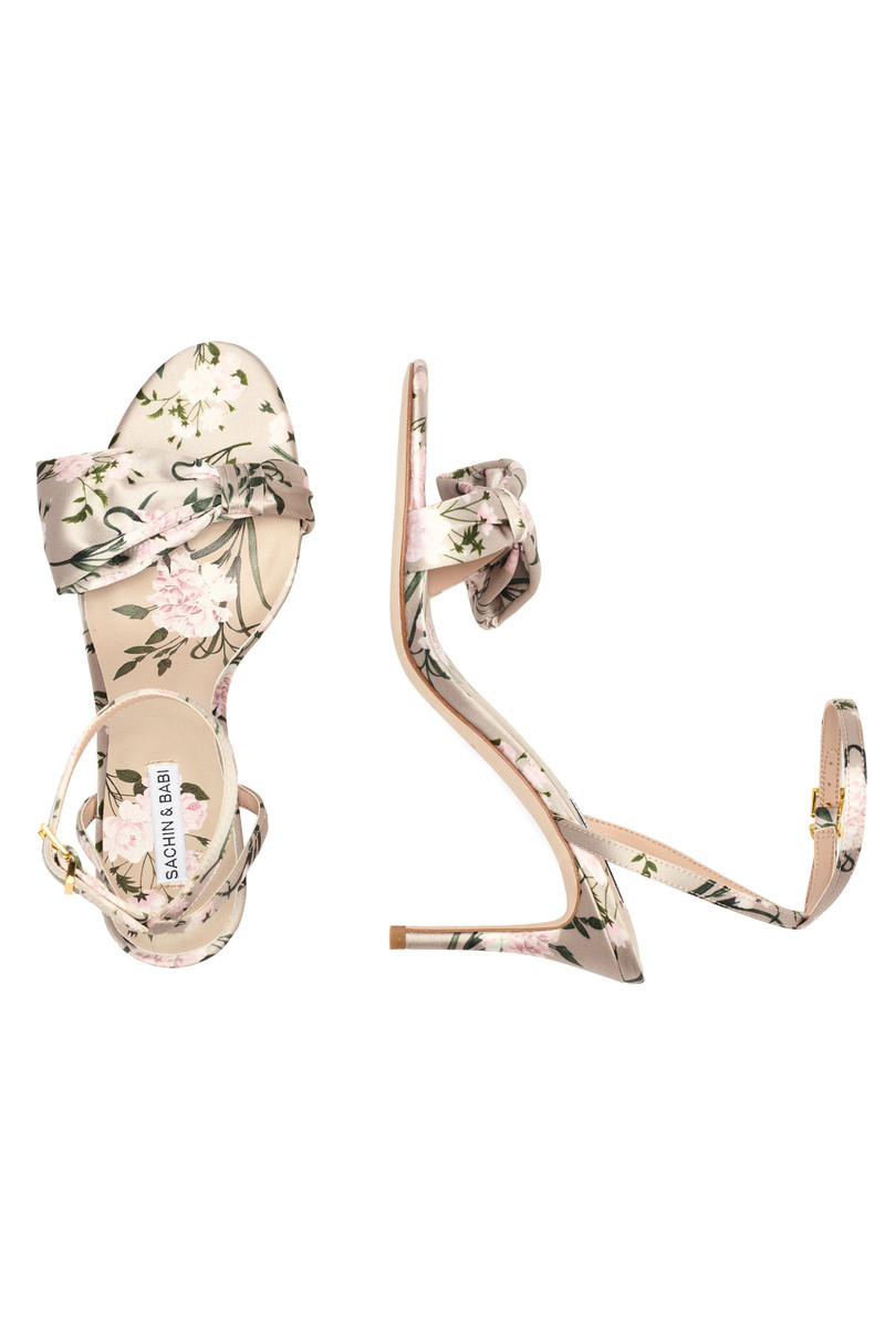 SACHIN & BABI CHELSEA OBI-BOW OPEN TOE - PEWTER ENGLISH ROSE outlook