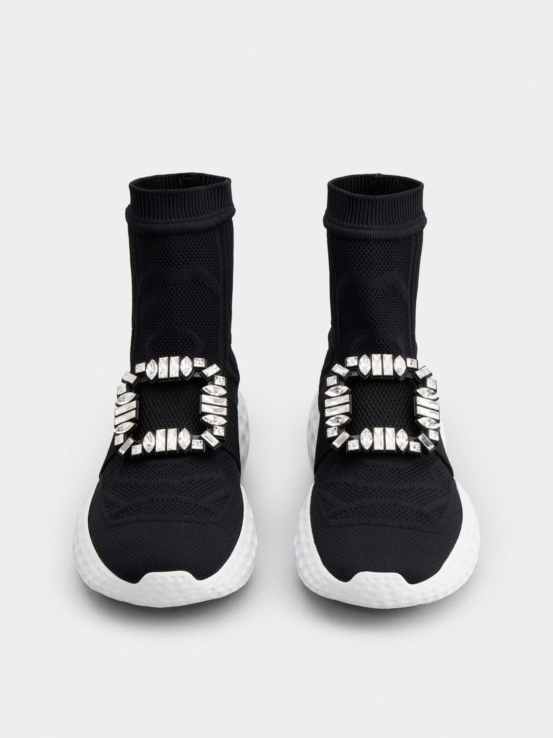 Viv' Run Light Socks Strass Buckle Ankle Boots in Fabric 7