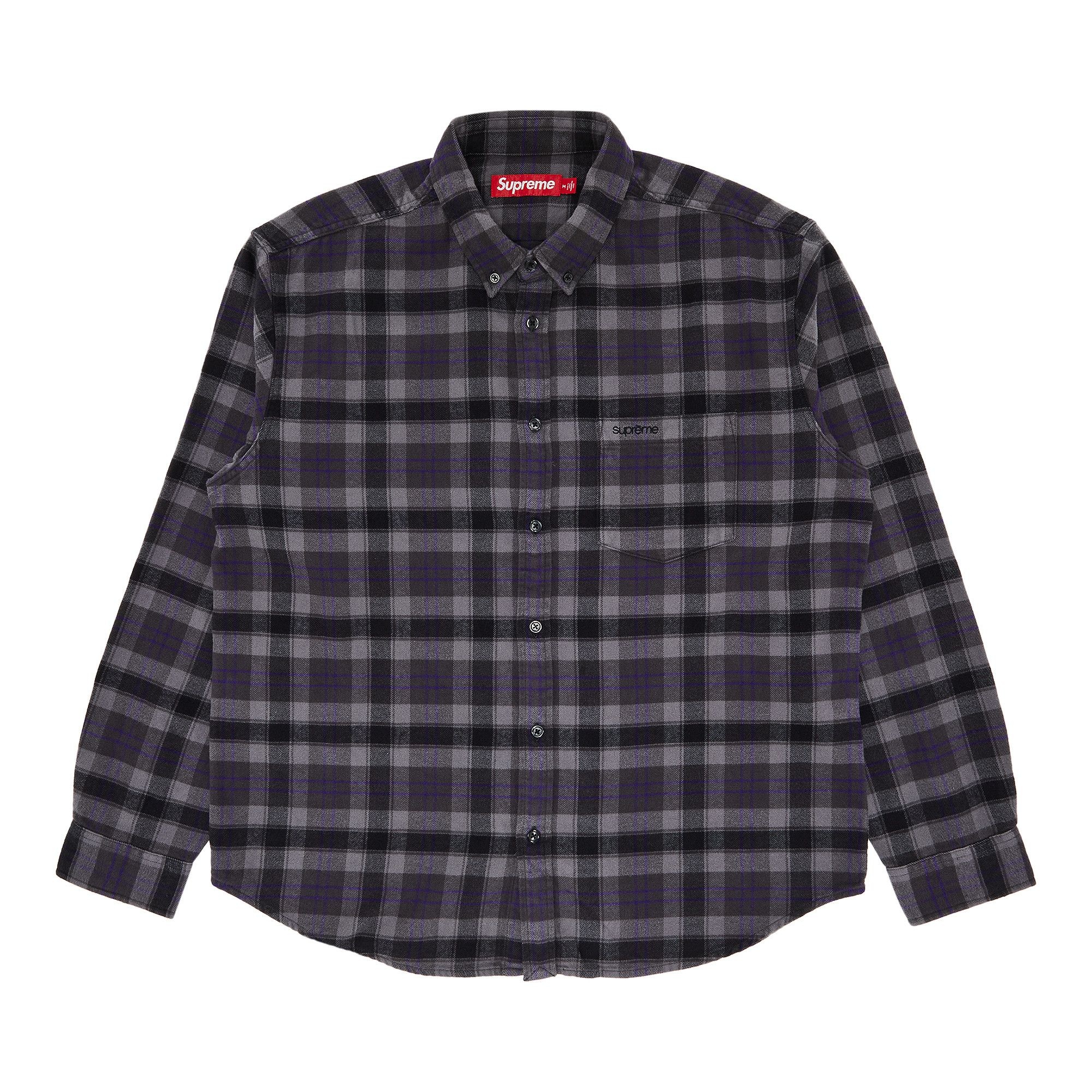 Supreme Plaid Flannel Shirt 'Black' - 1