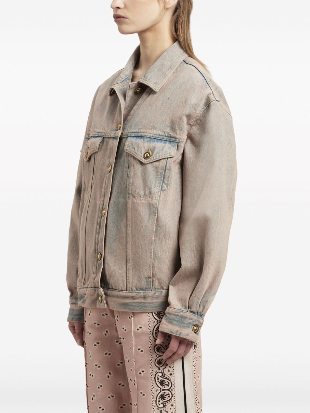 overdye-wash denim jacket - 4