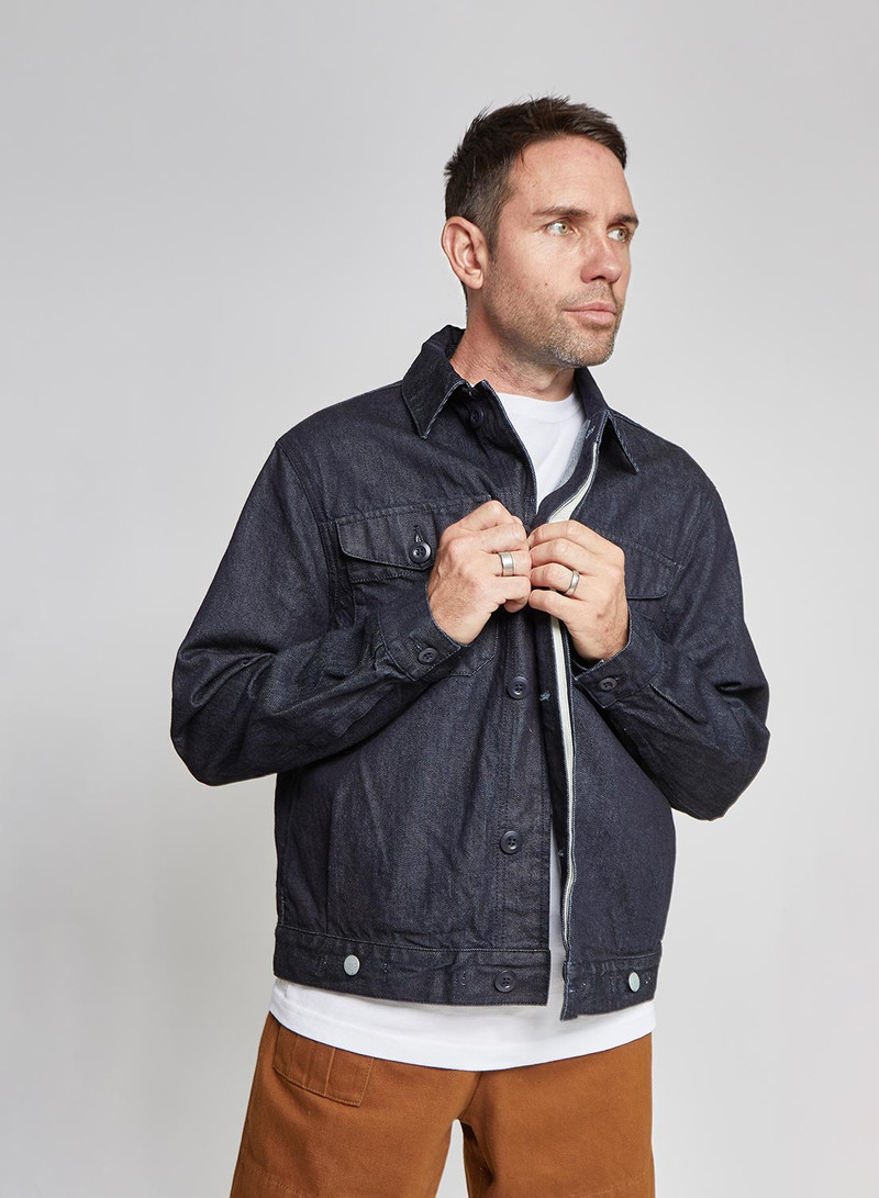 Nigel Cabourn Short Jacket Denim in Indigo outlook