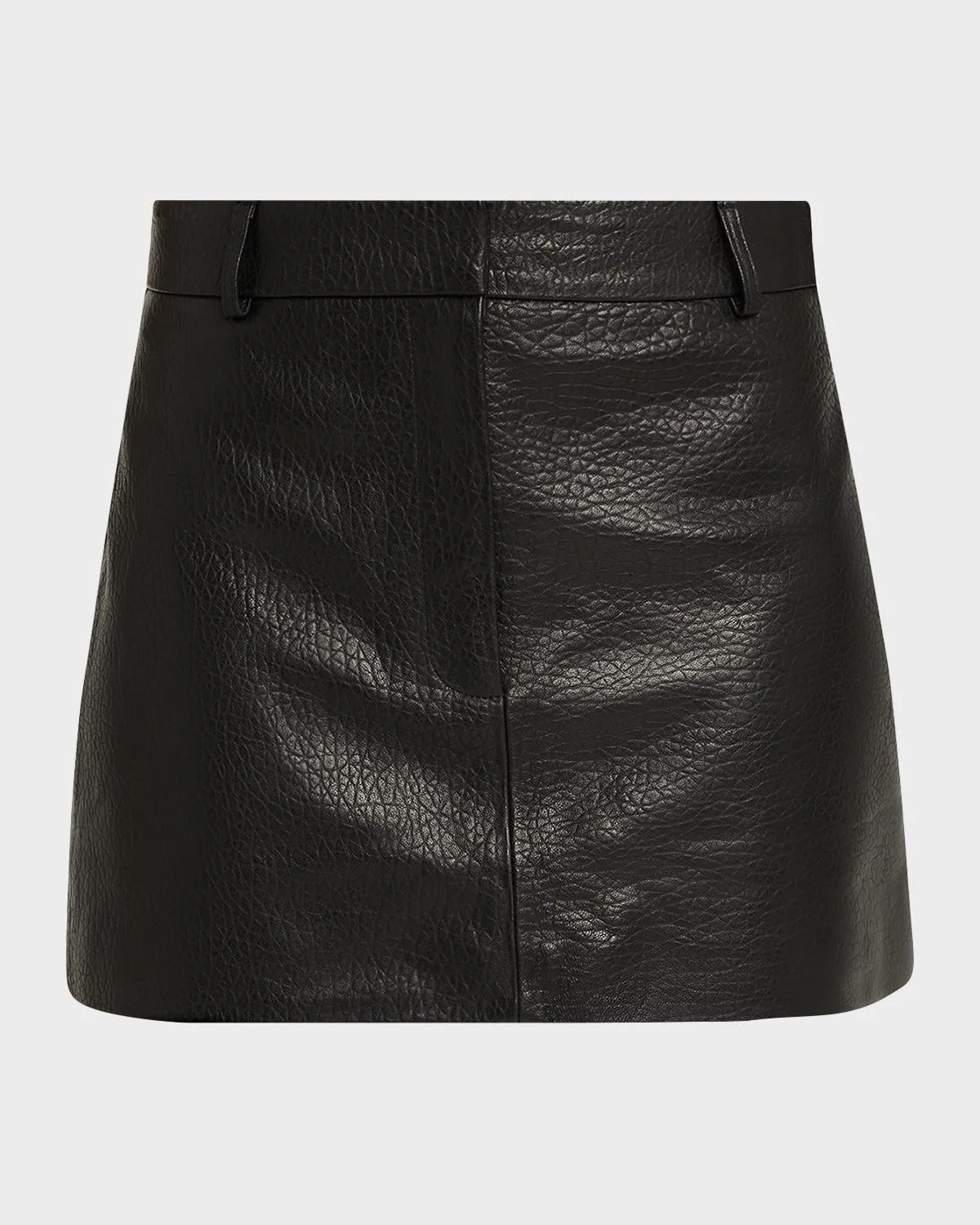 Pebble Leather Mini Skirt - 1
