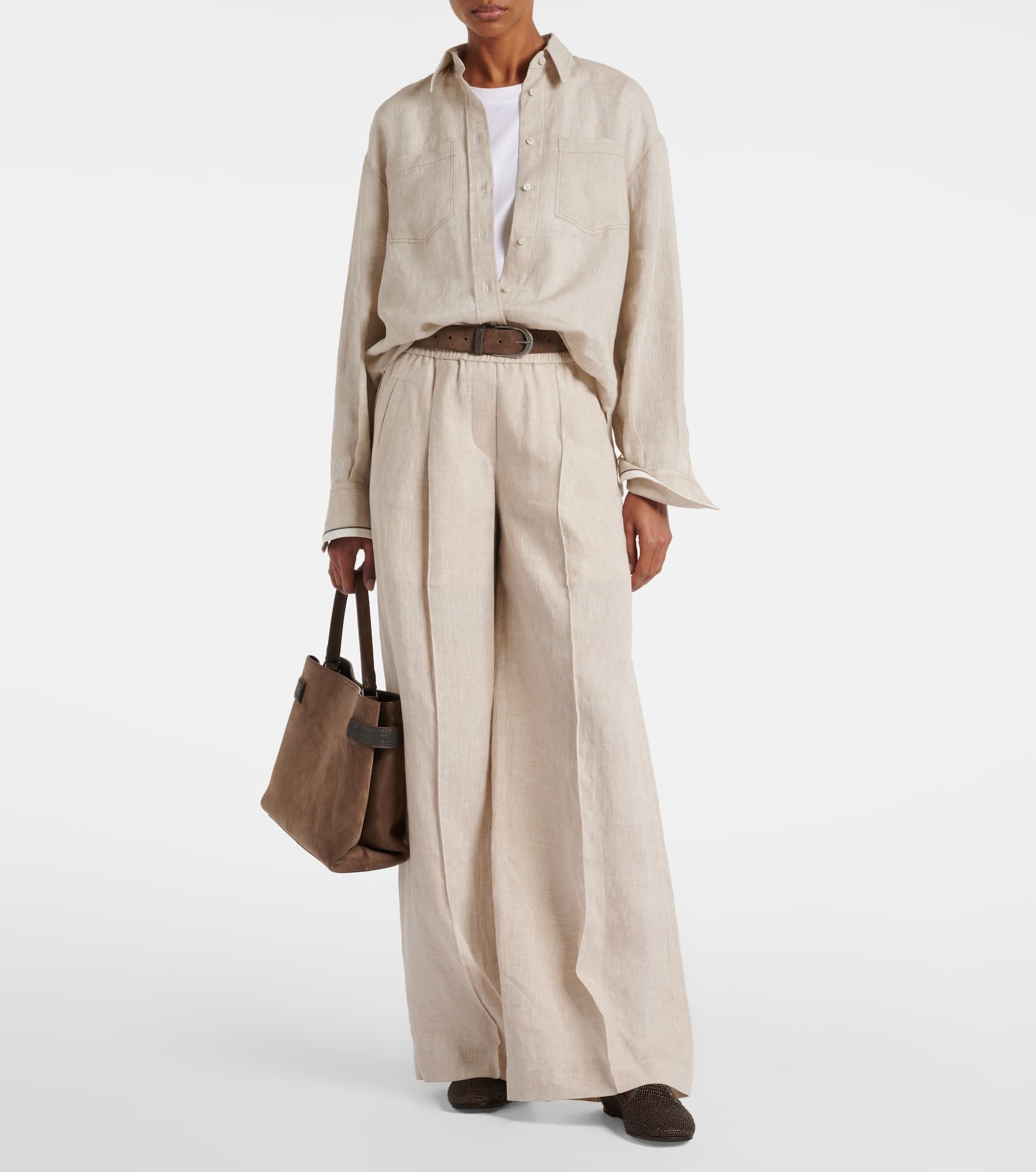 Linen wide-leg pants - 2