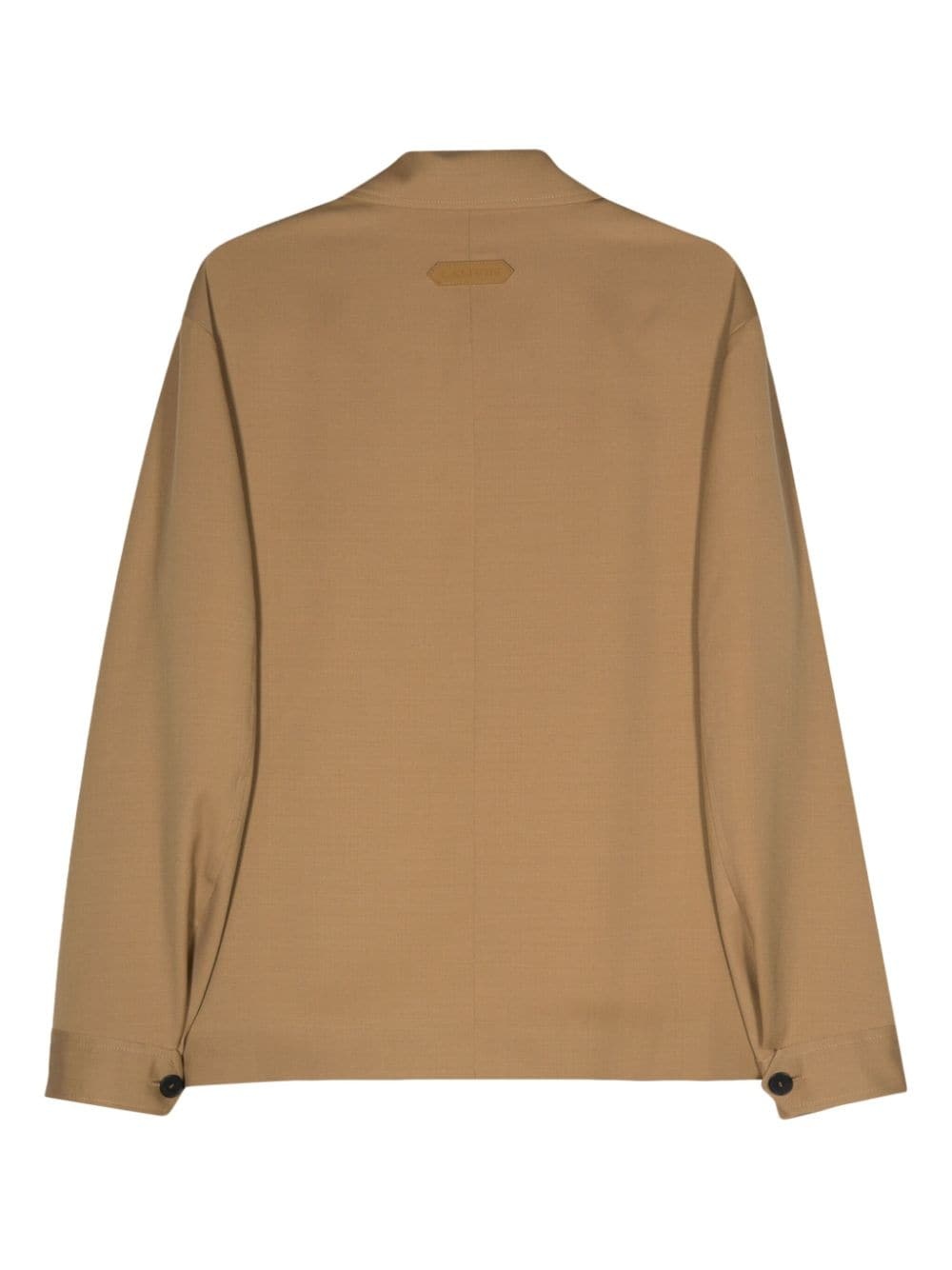 appliquÃ© logo wool jacket - 2