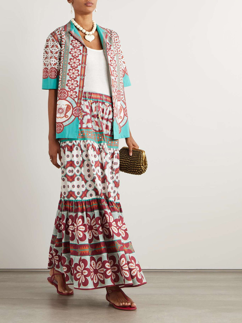 La DoubleJ Printed cotton-poplin shirt Multi outlook