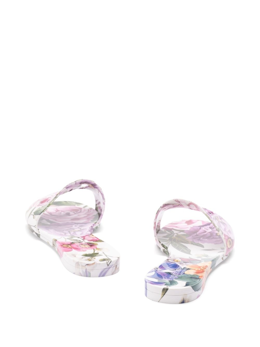 floral-print slides - 3