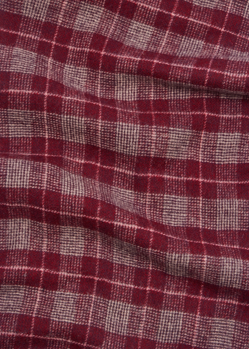Women's Red Ombre Check Scarf 4