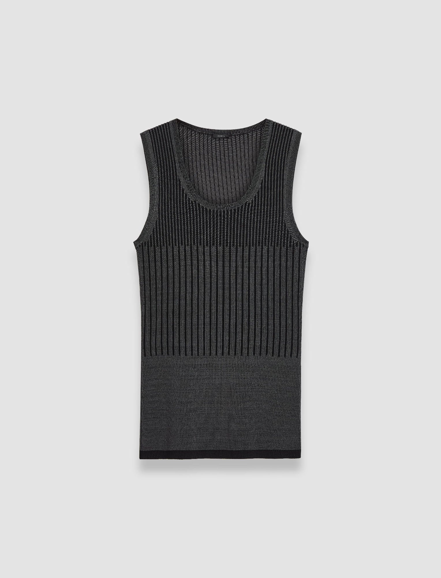 Bi-Colour Ribbed Tank Top - 1
