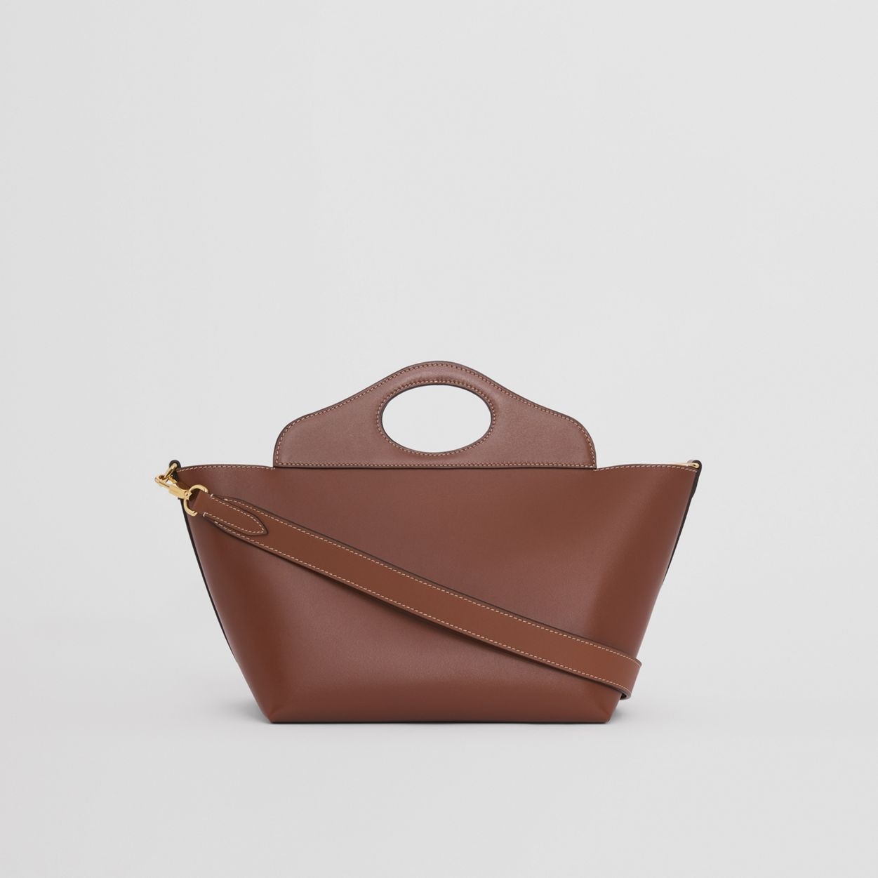 Small Leather Soft Pocket Tote - 8