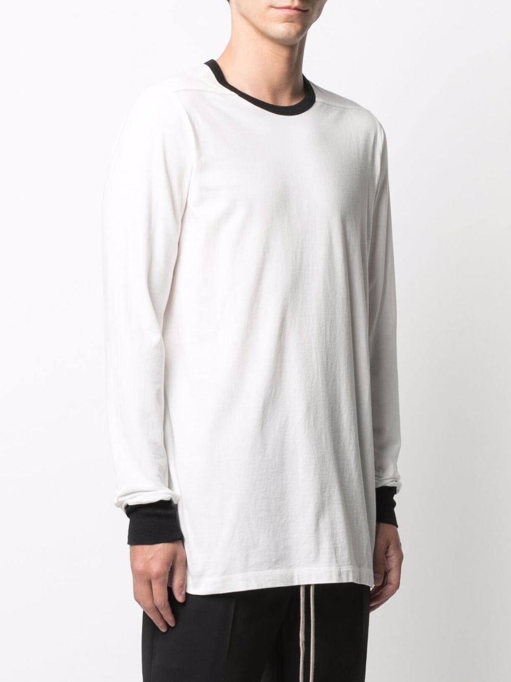 two-tone long-sleeved T-shirt - 3