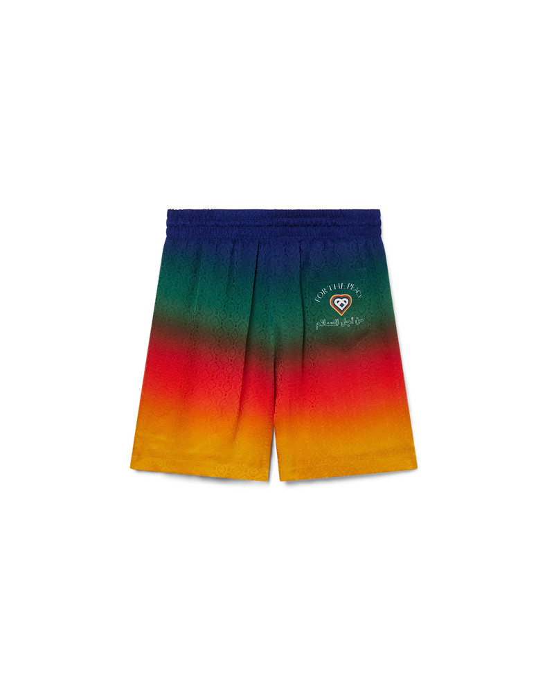 Peace Gradient Silk Shorts 1