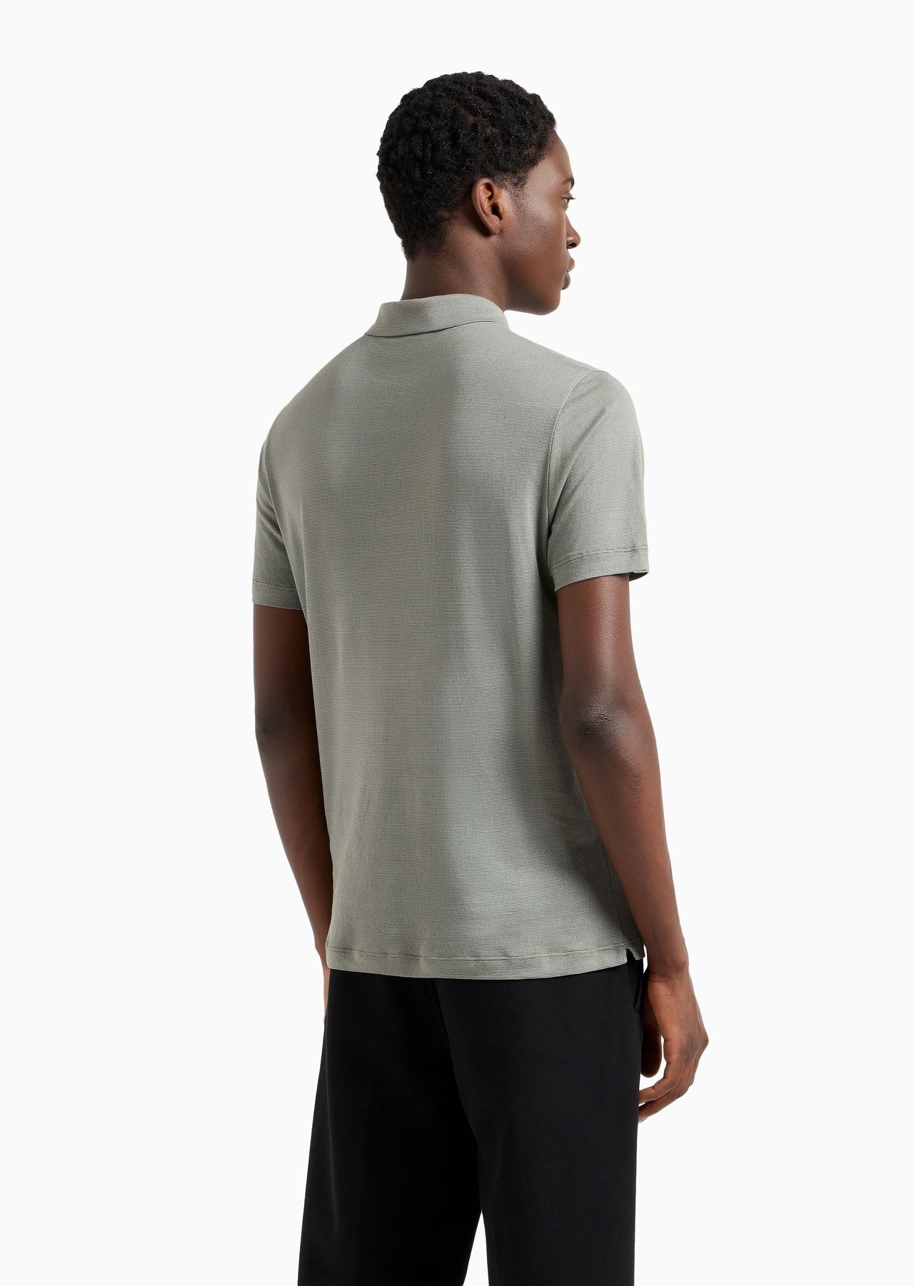 ASV Lyocell and fil-à-fil hemp blend jersey polo shirt - 3