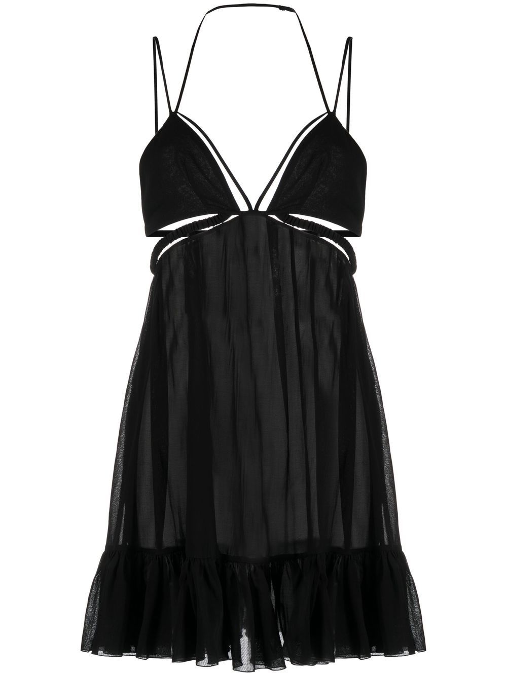 cut-out strappy minidress - 1