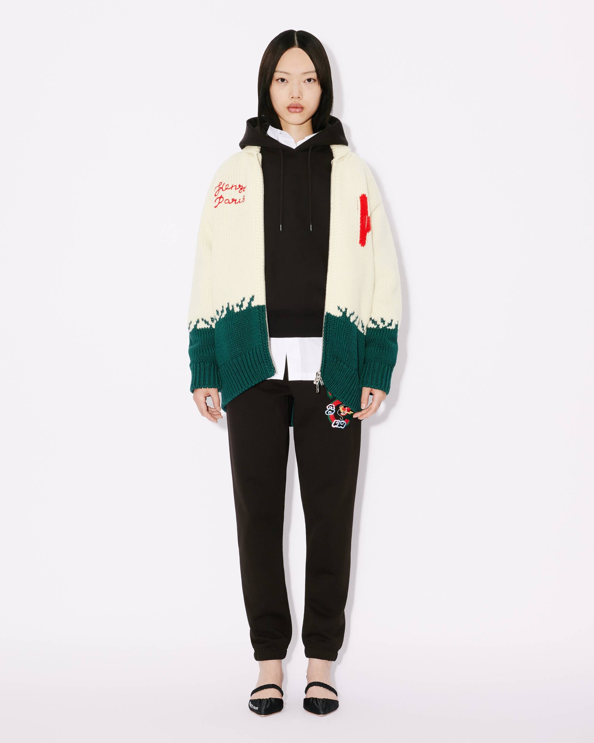 'Year of the Dragon' zip-up genderless cardigan - 11