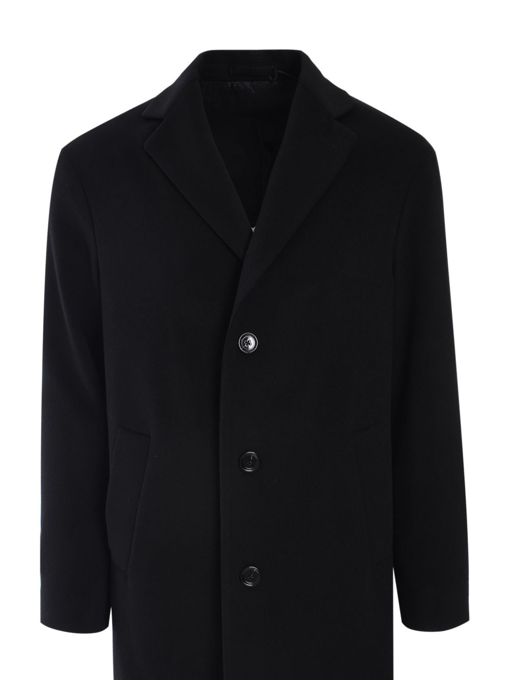 single-breasted wool coat - 3