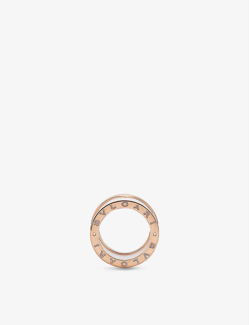 B.zero1 four-band 18ct rose-gold and ceramic ring - 3
