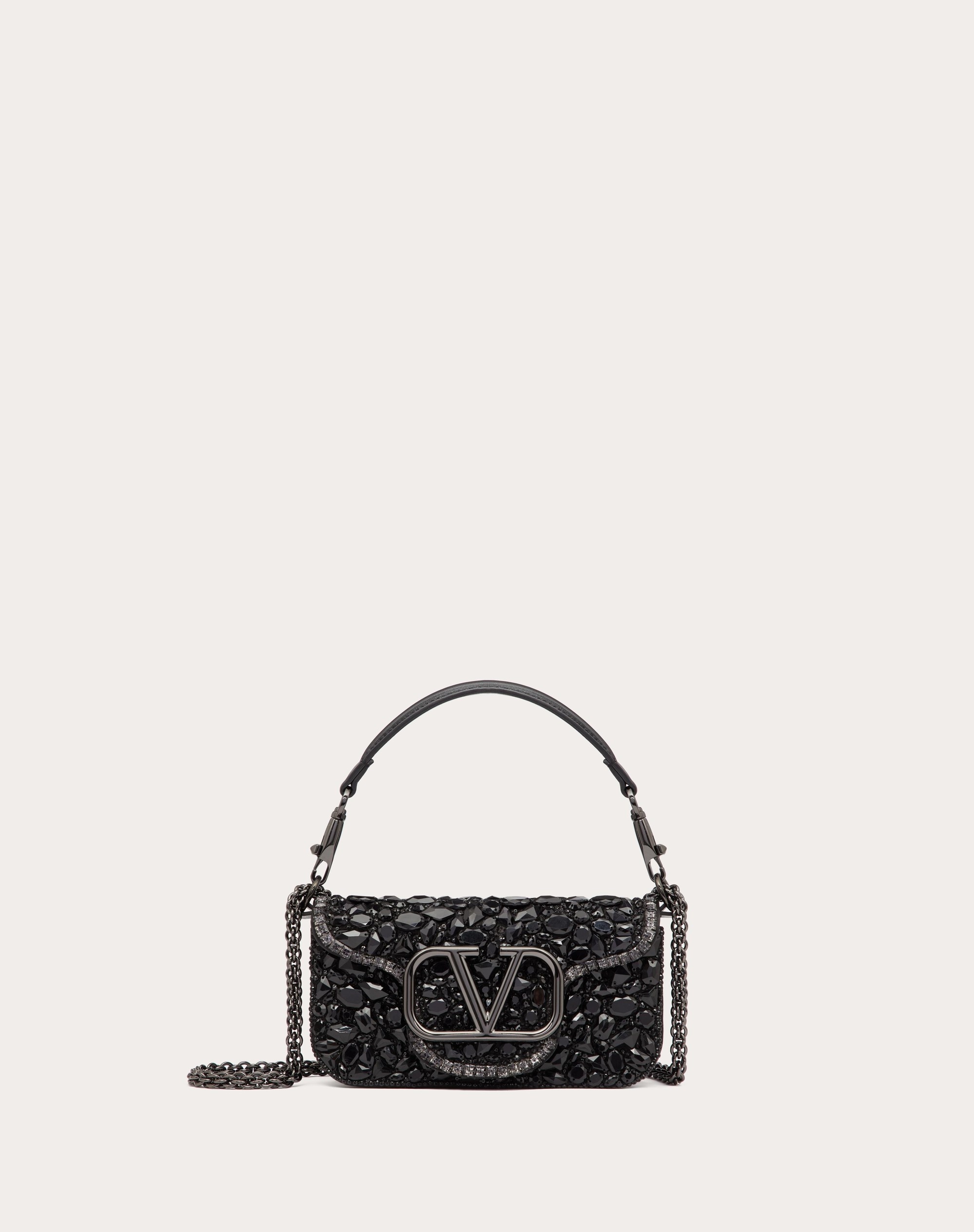 SMALL LOCÒ SHOULDER BAG WITH CRYSTALS - 1