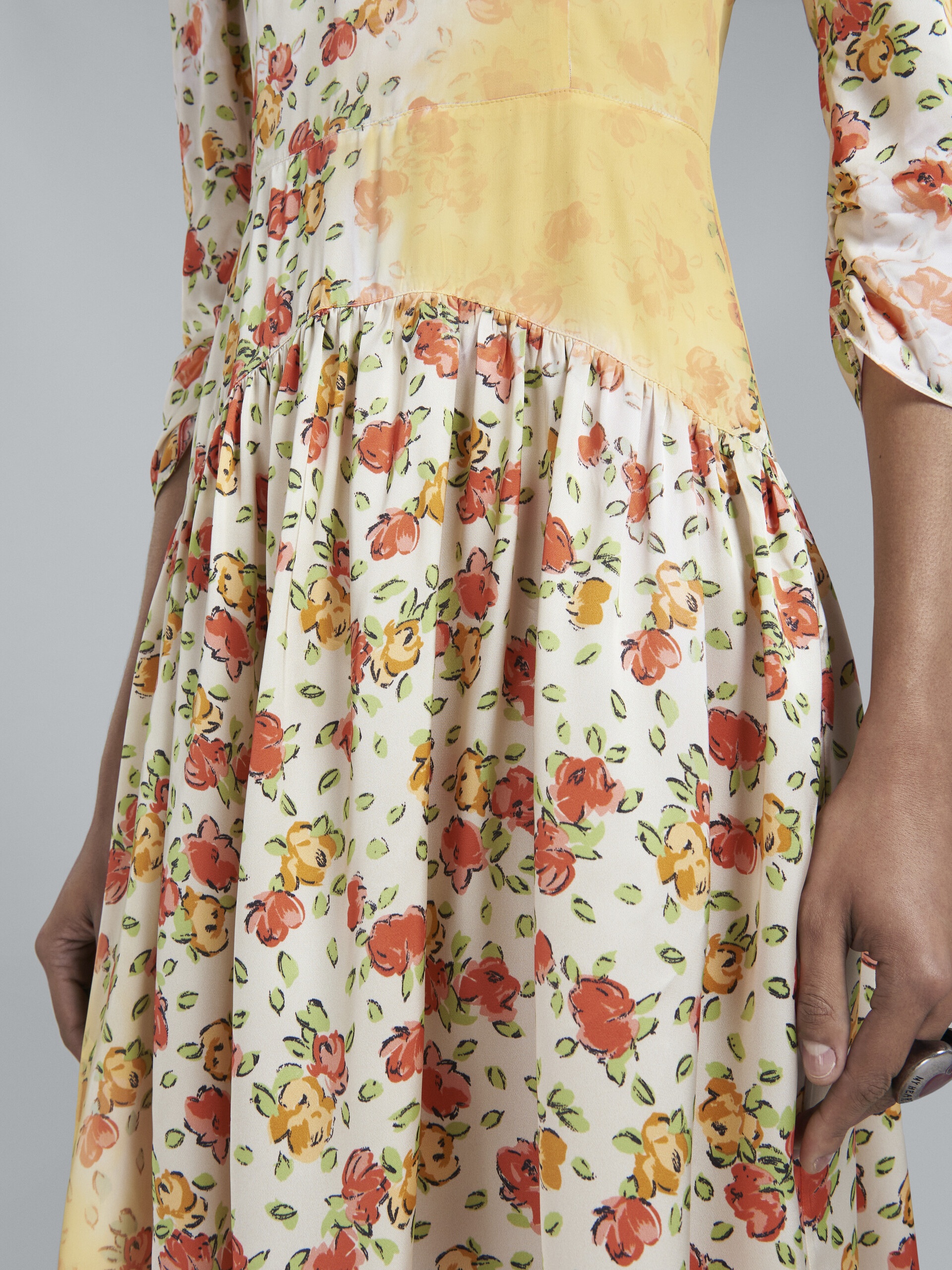 DAYBREAK SATIN PRINT SHORT DRESS - 5