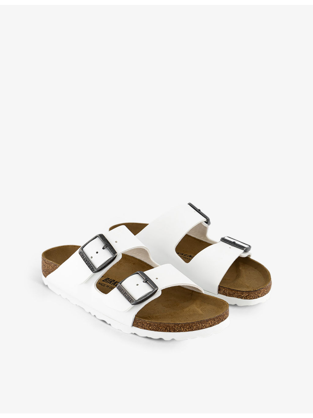 Arizona two-strap patent faux-leather sandals - 3