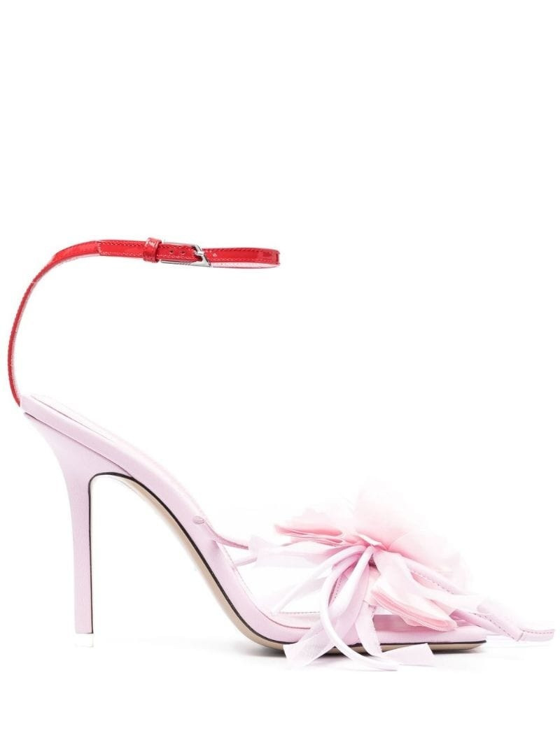 floral-appliqué sandals 1
