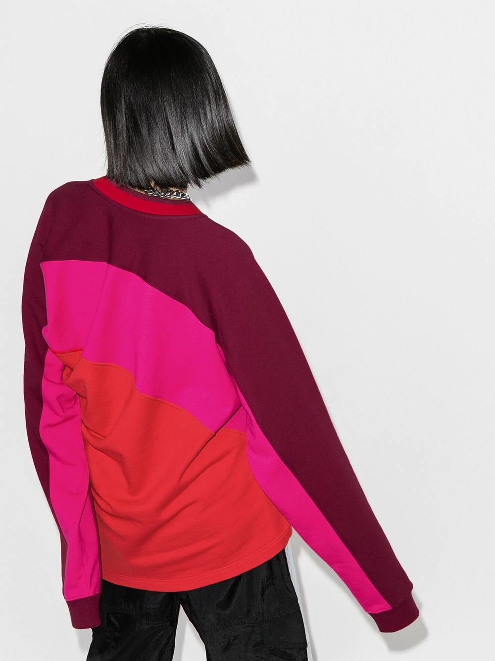 twisted-front colour-block jumper - 3