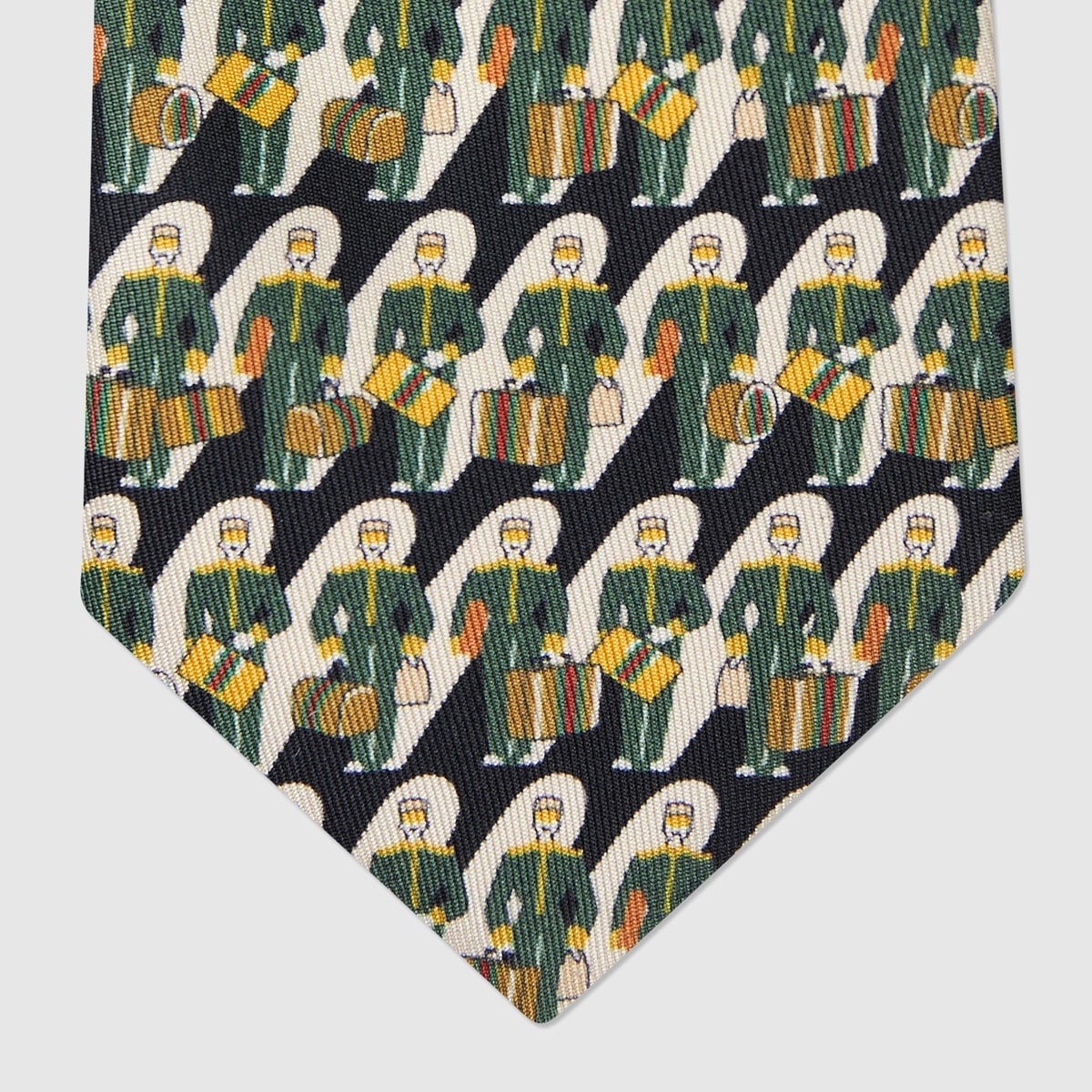Gucci porter print silk tie - 4