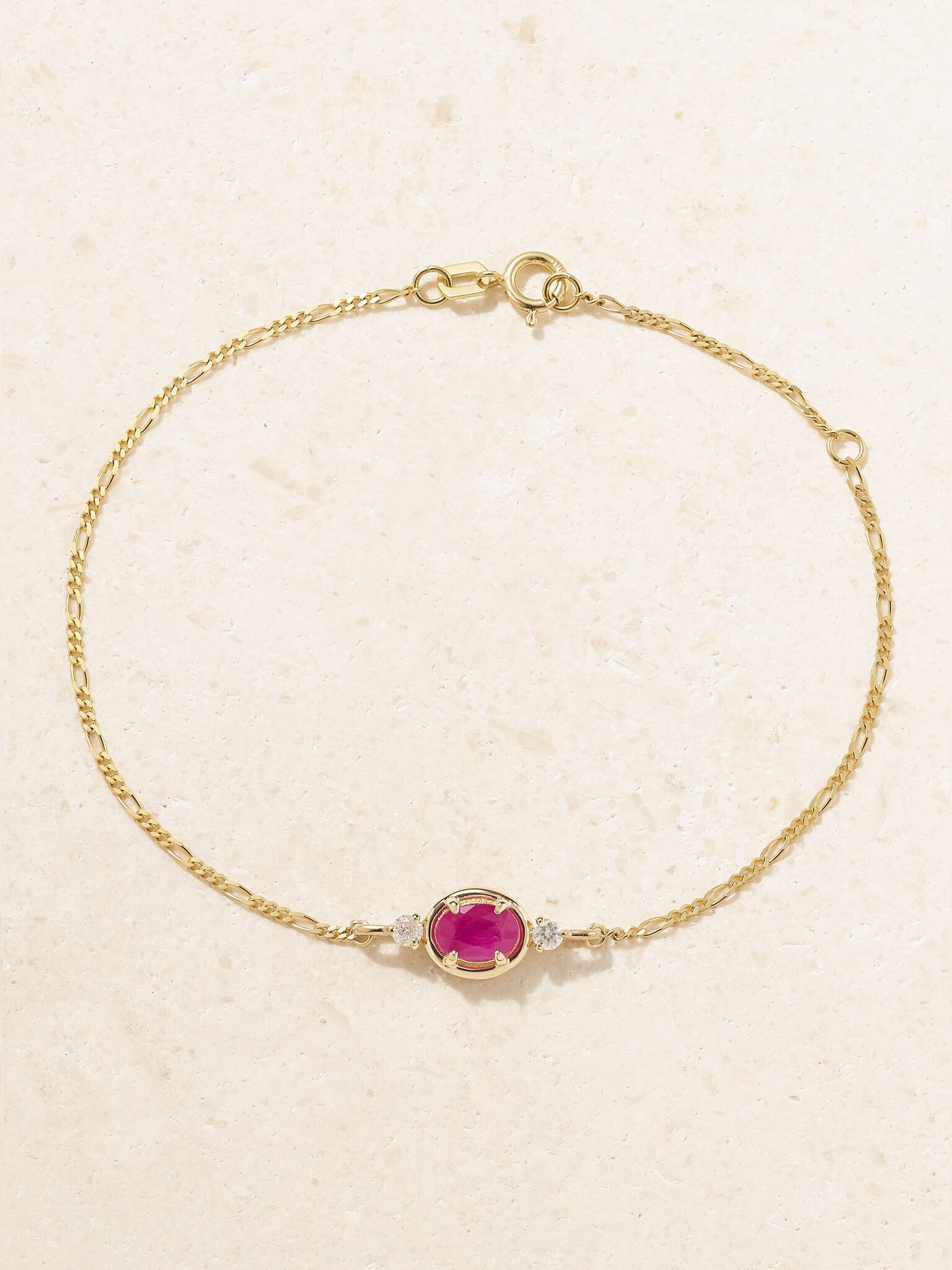 Bonbon 10-karat gold, ruby and diamond bracelet Gold - 1