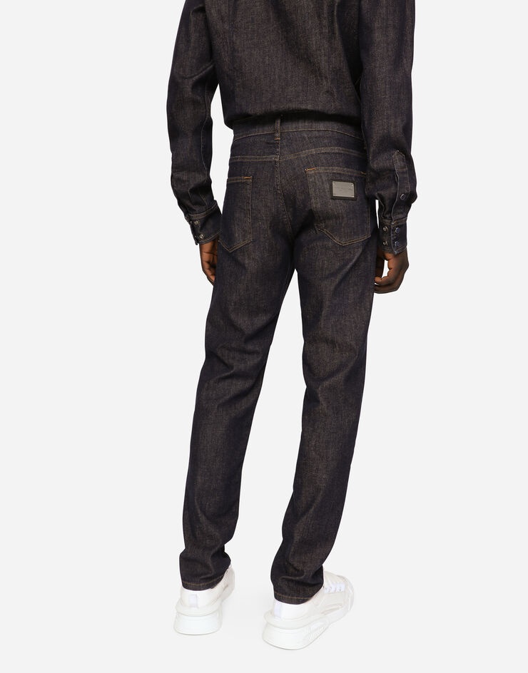 Blue slim-fit stretch jeans - 3