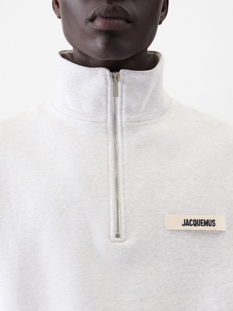 JACQUEMUS The Gros Grain zipped-rollneck sweatshirt outlook