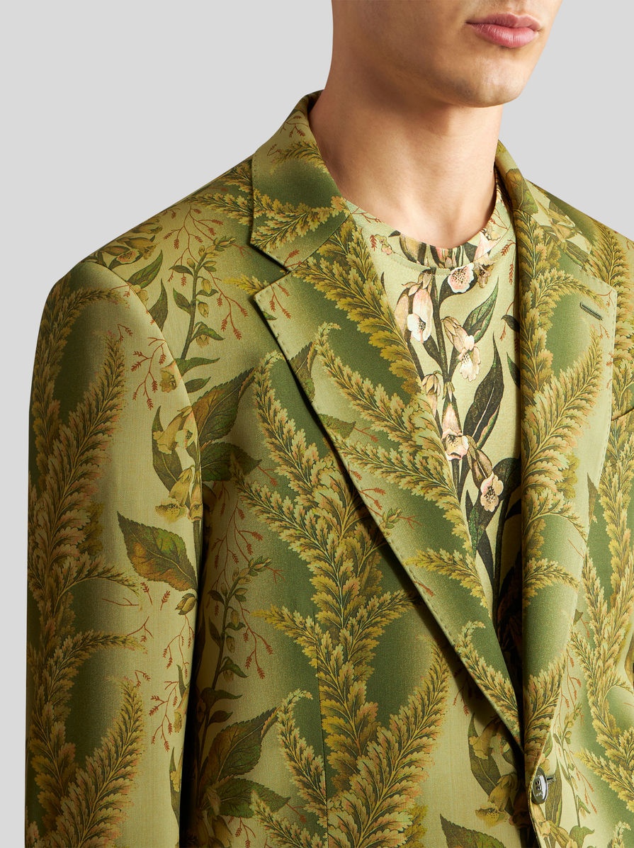 BLAZER SHIRT WITH FOLIAGE PRINT - 2