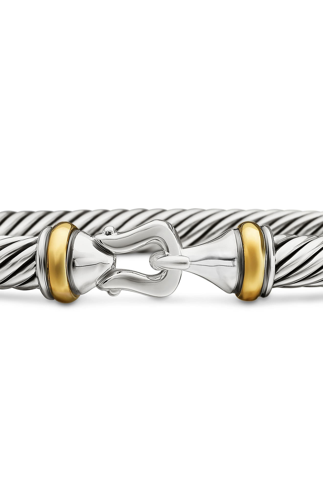 David Yurman Cable Classic Buckle Bracelet with 18K Gold, 5mm in Two Tone at Nordstrom - 4