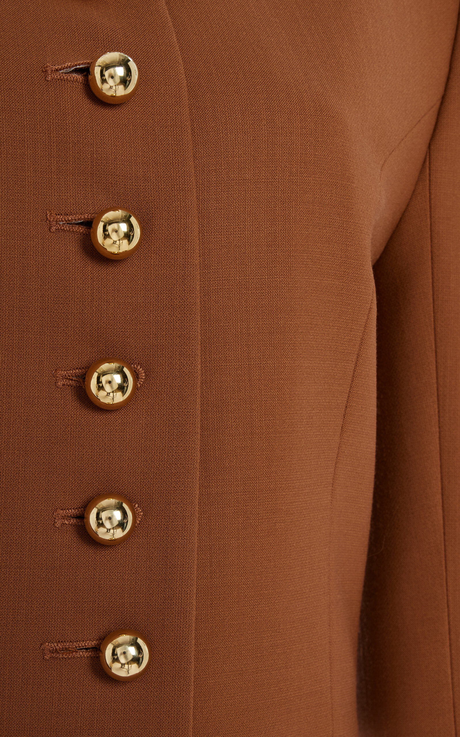 Cropped Wool Jacket brown - 6
