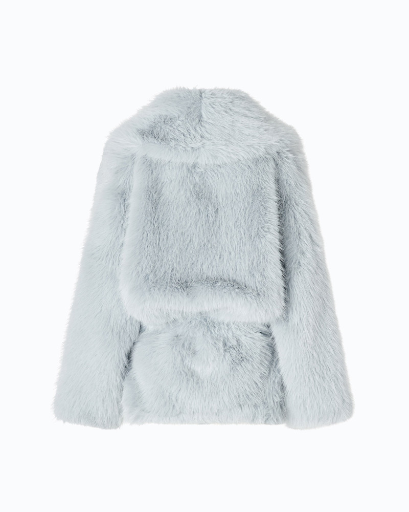 FAUX FUR BLOUSON JACKET WITH BELT 4